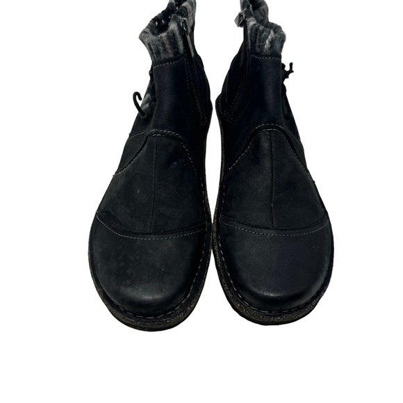 Aetrex Tessa Leather Ankle Boots Black Size 10 - Picture 4 of 9